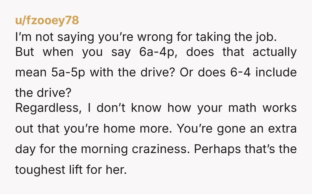 u/Equivalent_Lemon_319 “She’s a SAHM with our two 5 and 3 year old.” Ah, there it is. But NTA