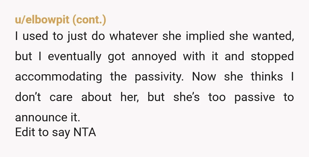 u/HodorTargaryen
NTA.
If she's old enough to drink, she's old enough to use her adult voice.
Does she expect her family to go to job interviews for her too?