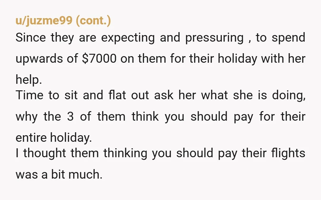 u/Hal0P3a
If you don’t want to pay, set the boundary. If they push they won’t stop