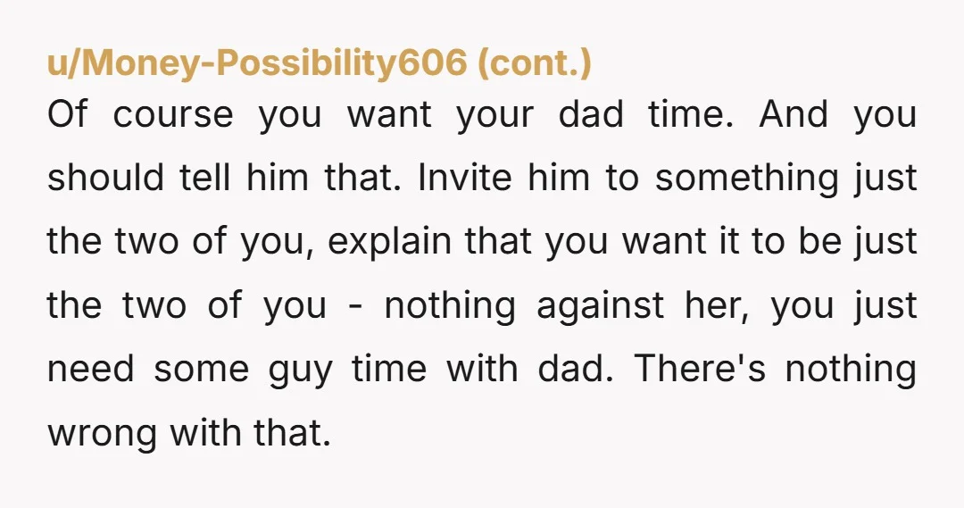 u/a_lee4 NAH - it's very understandable that you want some alone time with your dad. It's also understandable that this woman is now a big part of his life and...