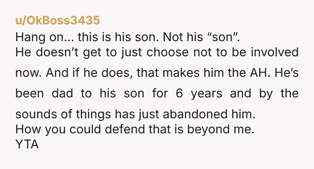 u/beckingham_palace YTA. This child has been in your life for six years, and you are ok with your brother turning his back on him because you aren’t biologically related? Your...