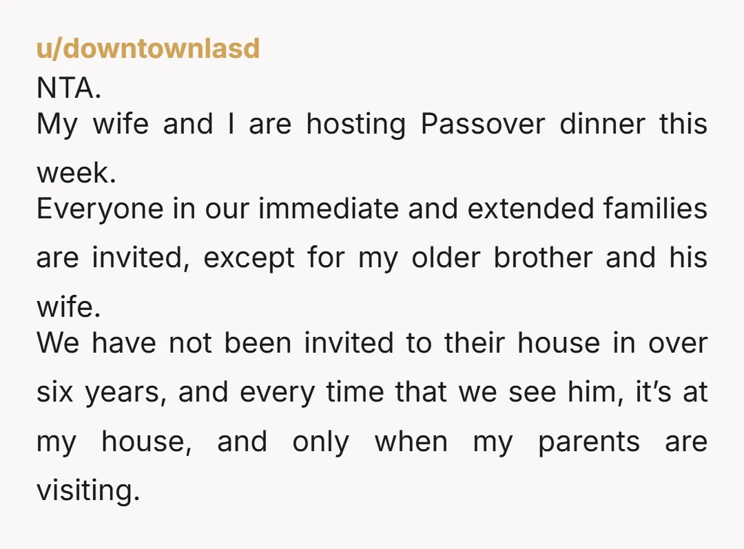 u/Drinkerbell2021 25 years of forced servitude is enough. You’ve now decided that you are indeed NOT hosting so everyone is free to make their own plans. And you should word...