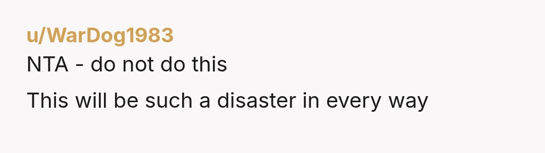 u/Queen_V_1 Stop being used AND don't give up your peace to a crying baby. Guess who's going to be babysitting when they want to go out for the night?