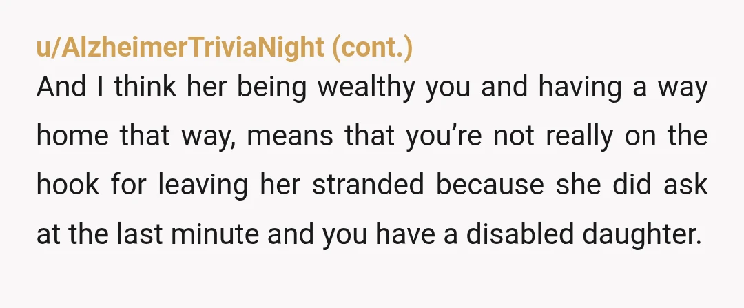 u/PinkSquiffel
NTA. That's an outrageous request at such short notice and for the time of day. Smh