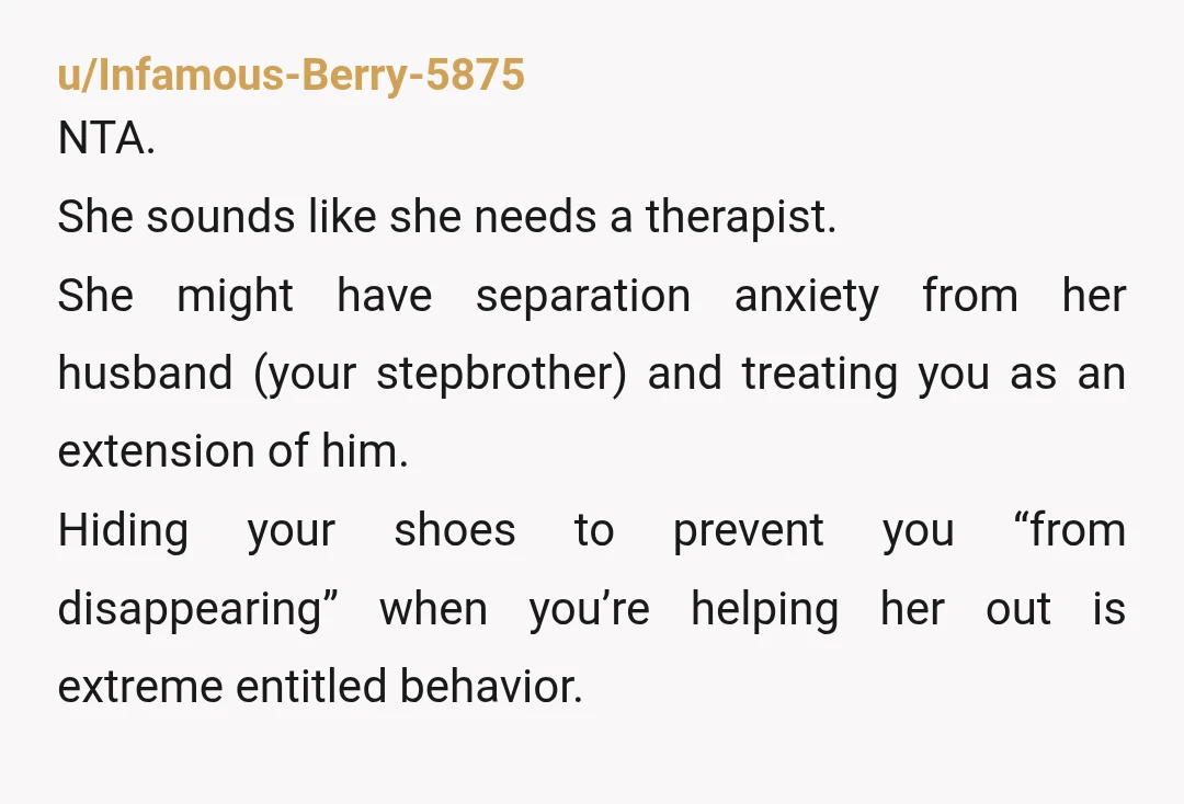u/boxesofboxes What a bizarre individual. I frankly wouldn't bother helping at all anymore. She got that controlling after three days? Straight up unhinged. NTA. 