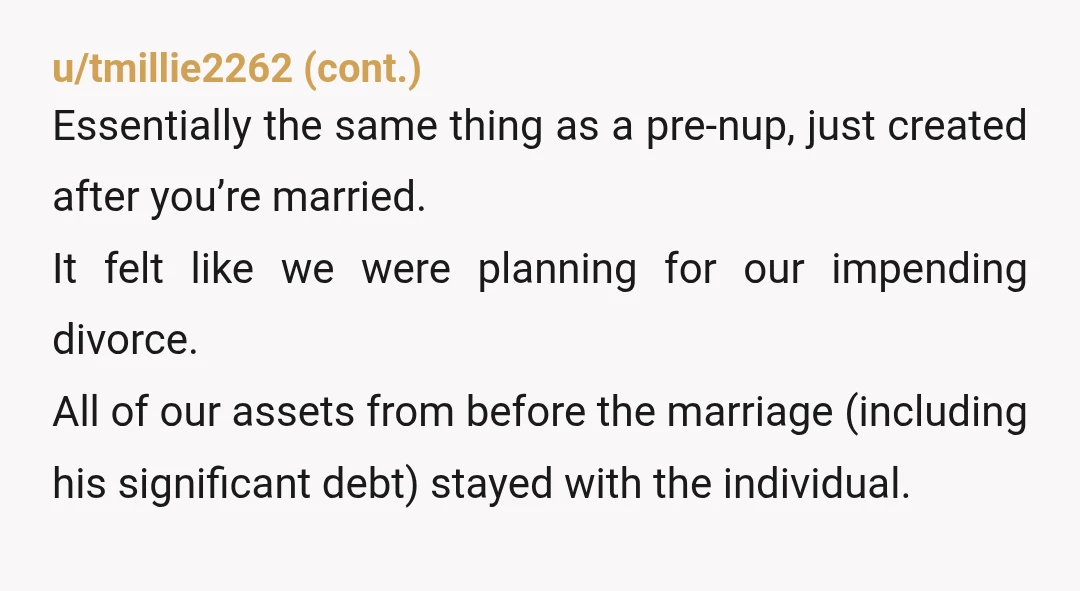 u/Chaosmixed If you guys agree on the division of property and debts, you can file an agreed divorce decree with the court and thats it. You can find more information...