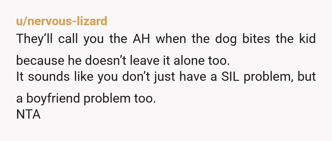 u/Ok_Drink8072 NTA, and if BF is the one who said you were too harsh or overstepped, then he can get out too. Honestly she is so stupid “you won’t be...