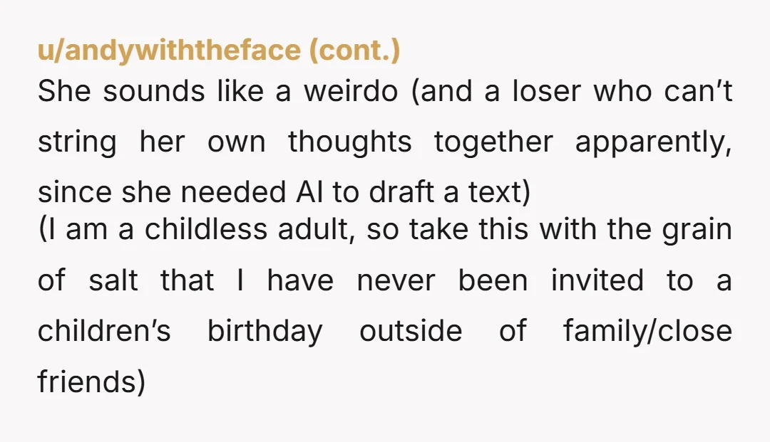 u/deannainwa They "attend parties as a family"?? So, an invitation for one automatically means an invitation for 5 in their eyes? How 'bout NO?! NTA Poor Travis having his family...