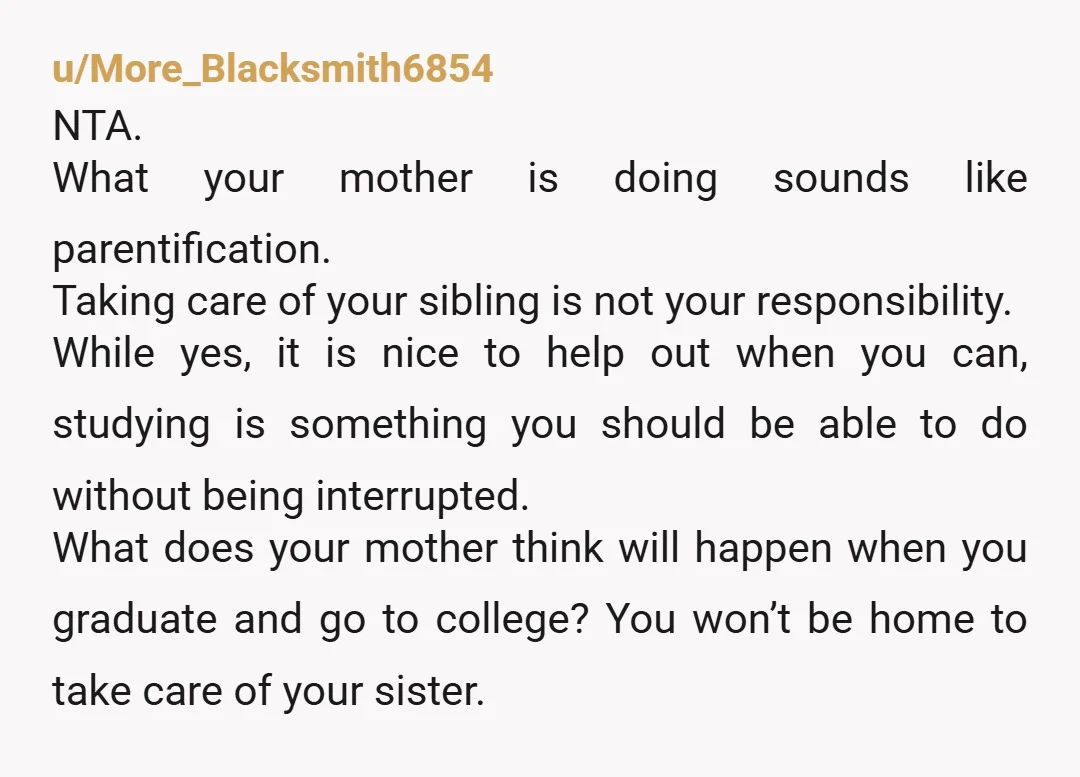 u/Fabulous_Drummer_368 NTA. SATs are not easy and can help you get a direction and possibly scholarships. If English is not your first language, that study time is even more important....