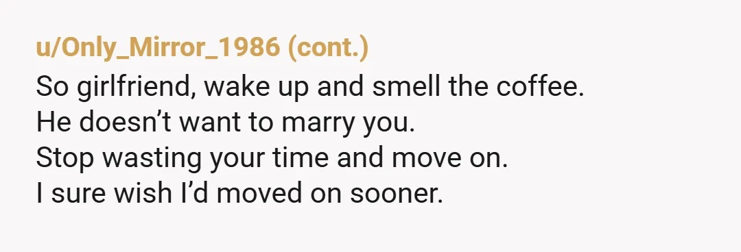 u/crystallz2000 If a guy isn't dying to propose to you, he'd not the guy for you. End it, block him everywhere, get into counseling, and figure out how to have...