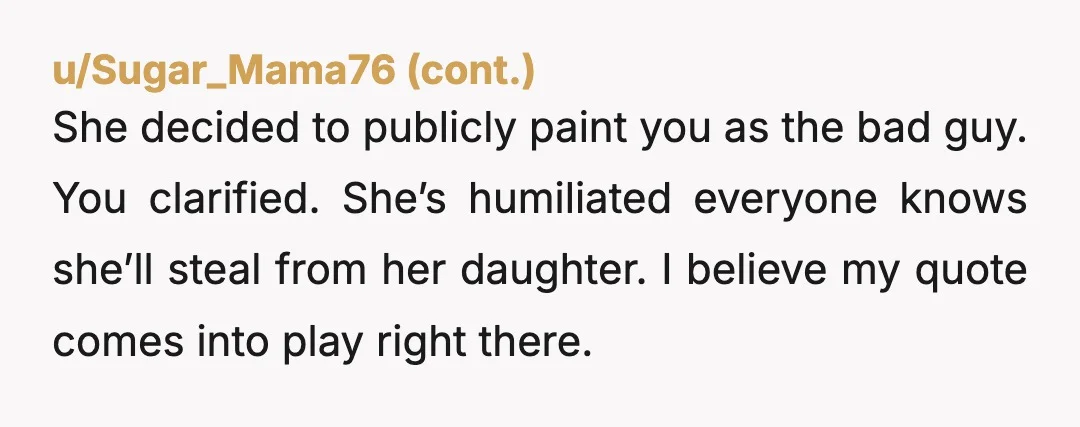 u/CoconutxKitten I’m not going to give a judgment but you’re playing with fire. Unless you have adopted Maya, you’re playing with fire because you don’t have the right to separate...