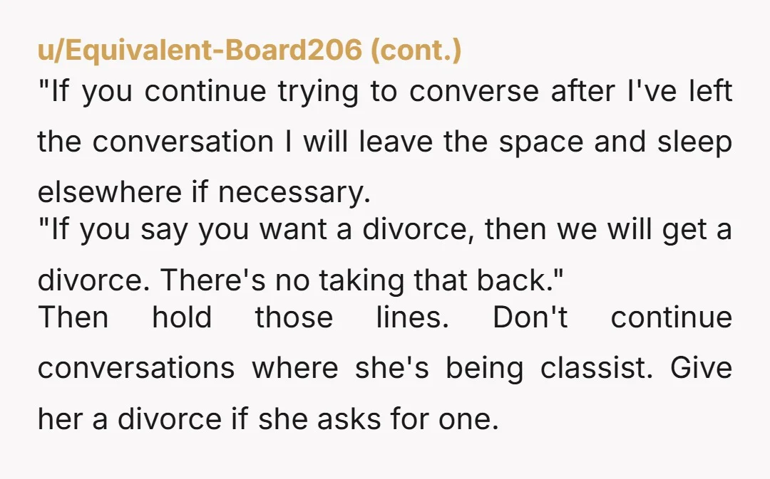 u/Ancient-Tip-7255 Thanks all for the advices! I am currently looking for a divorce lawyer and the whole s*** divorce process. This may take time as I need to translate a...
