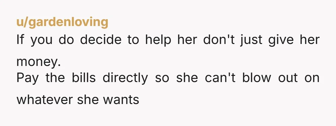 u/GodsGirl64 NTA-you DO NOT help anyone just because of your relationship. Just because this is HIS family, that does not make it YOUR responsibility. If he wants to help her...