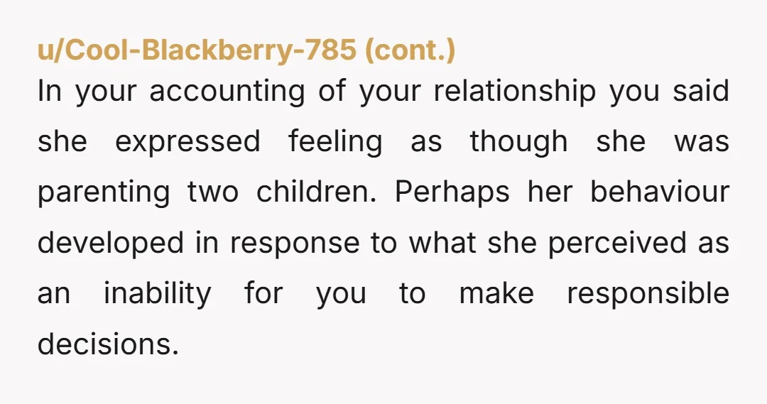 u/Substantial-Floor304 NTA. Ultimately, while I understand that you made vows, you are under no obligation to chain yourself inexorably with someone who made you miserable. I think it's worth considering...