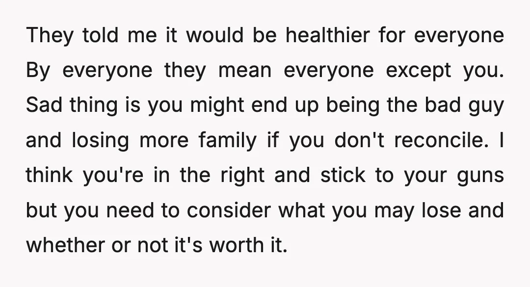 They told me it would be healthier for everyone By everyone they mean everyone except you. Sad thing is you might end up being the bad guy and losing more...