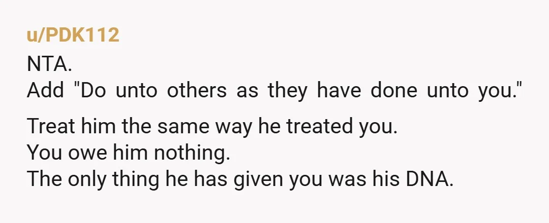 u/Trevena_Ice NTA. This guy was never your father. He still isn't but he thinks that your wealthy husband is someone he can use. If your husband sends him any money,...