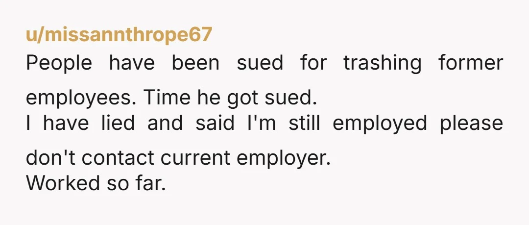 u/MOTIVATE_ME_23
Chef's kiss.
Everyone should do this. No boss can be trusted to play nice even if they don't outwardly show it.