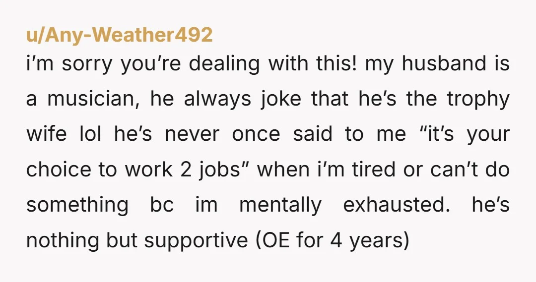 u/unionpark1 He needs an independent 3rd party to knock some sense into him. Most of the people who say DIVORCE off the bat are not married or don’t have enough...