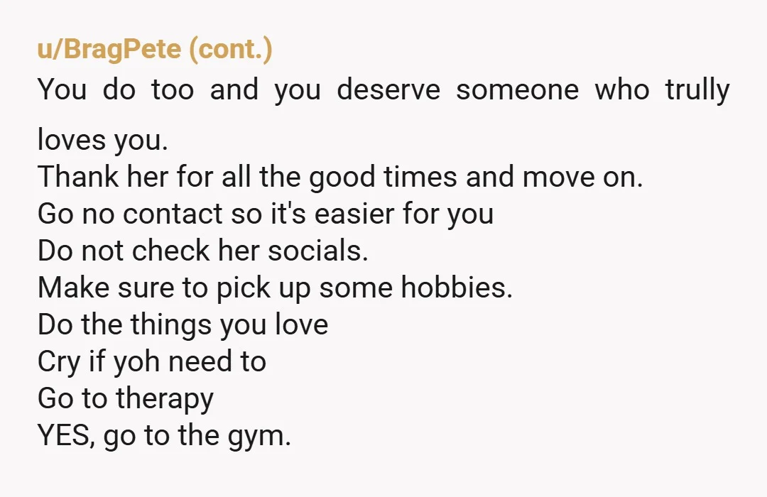 u/Lambsenglish Bro, this is meta. Everything you’re writing here is exactly what she doesn’t want. You are who you are - you can’t change that overnight. You can be honest...