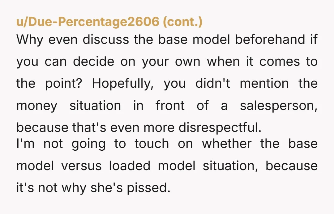 u/Swirlyflurry YTA Some other couple’s post has no bearing on your situation. If there were things from that post that brought up or made you consider things you otherwise wouldn’t...