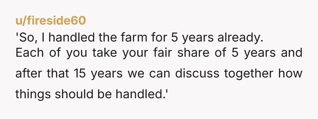 u/utahforever79 My family has a 3 generation company, and no one in the 4th generation wants it. What your siblings (and mine) actually want us to do is work a...