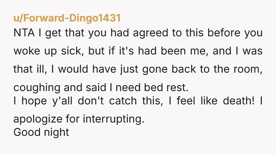 u/Mud_One NTA he can be mad all he wants but he was a Selfish a\\ you had a damn good reason for changing plans but he was more worried about...