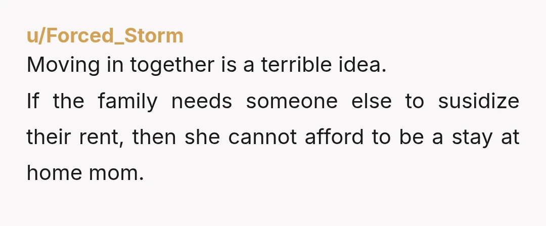 u/Mammoth-Ad6145 So she thinks 2 people should pay 1200 while 3 people pay 600? That’s insane.