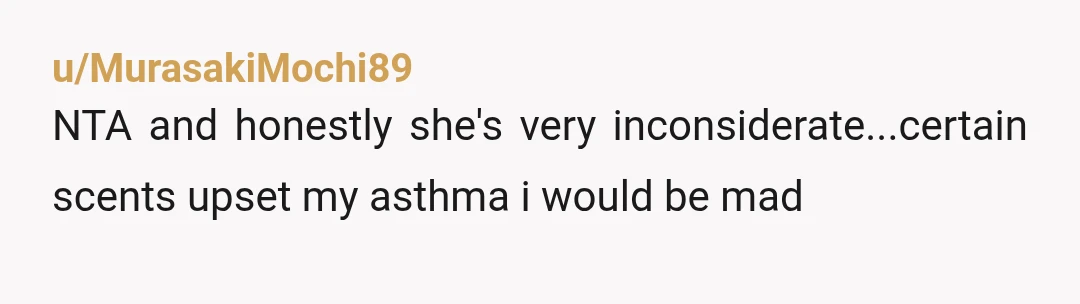 u/KingsRansom79
NTA.
It’s your home and she’s a guest.
Guests don’t get to use plug in room scents.
It was rude of her not to ask permission.