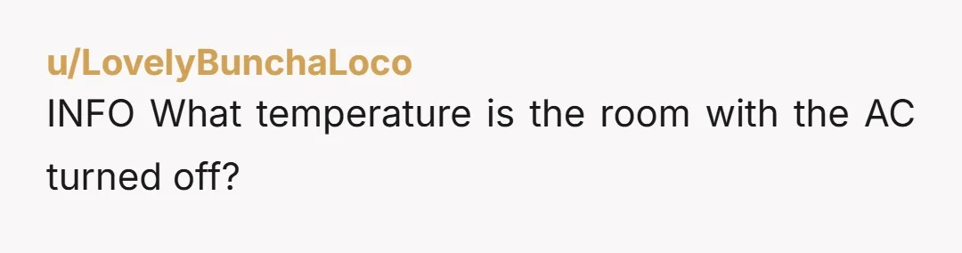 u/Ok_Protection_9214 you’re definitely not the AH here. paying for someone else’s excessive AC use when you’re barely even in the room is wild. have that talk with him again and...
