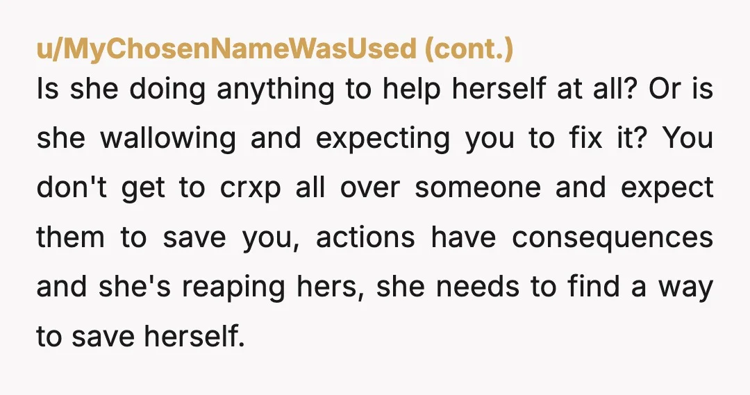 u/FewAnybody2739 NTA, she was the one to choose to leave you when she cheated. What does the mutual mutual friend think about the 'forever tied' in regards to that? Even...