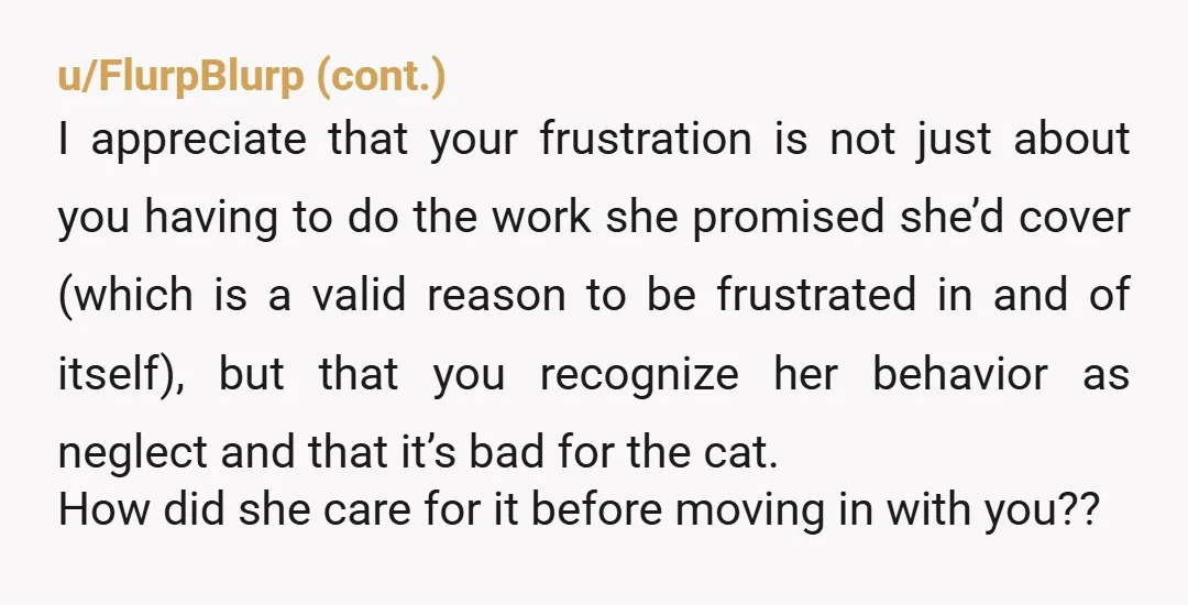 u/Hopeful-Material4123 NTA. This is a major red flag to be obsessed with getting a living thing as an adult and just not taking care of it and not caring if...