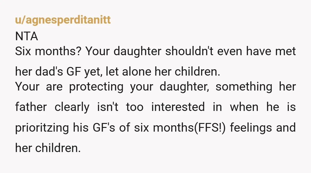u/C_Majuscula
NTA it’s your custody time this should not even be a topic for discussion.
