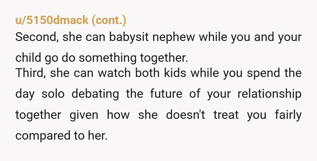 u/bjtestdummy
Spend Father's Day doing something fun with your kid. Let her babysit his kid.
Either way NTA