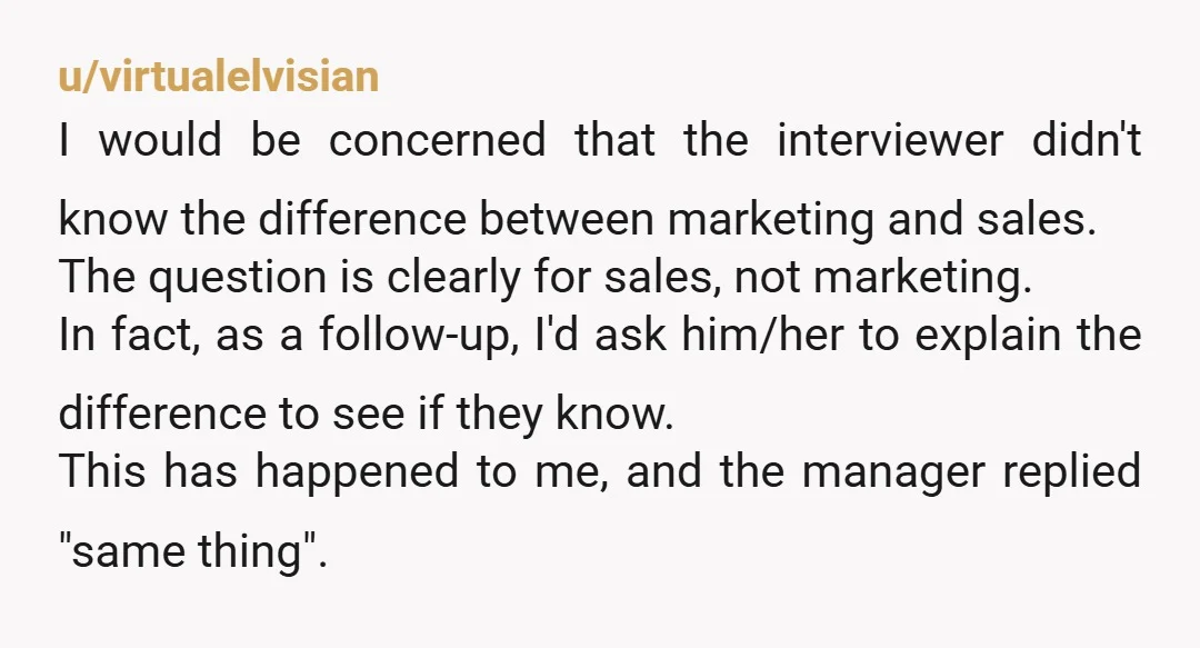 u/Ha-Funny-Boy You were asked to "sell". My grandfather taught me a lesson about selling. Always phrase your questions in such a way the only answer is "Yes". Also you have...