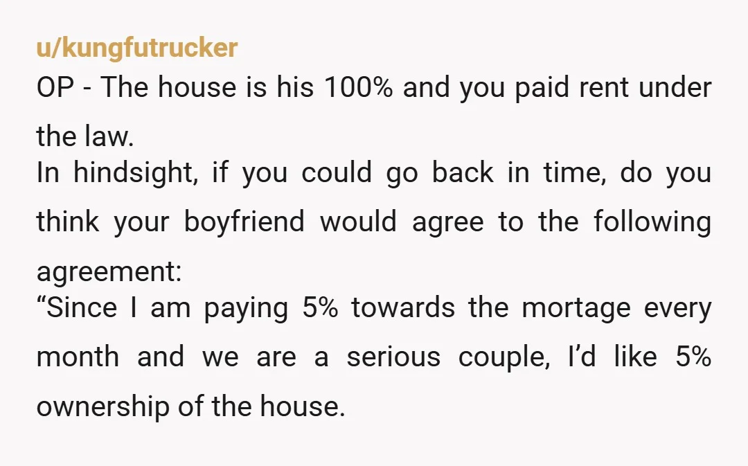 u/Previous_Design8138 Do your homework next time,sorry,if in a breakup people are not always kind.hope you get what you need.if you get on your feet study law!