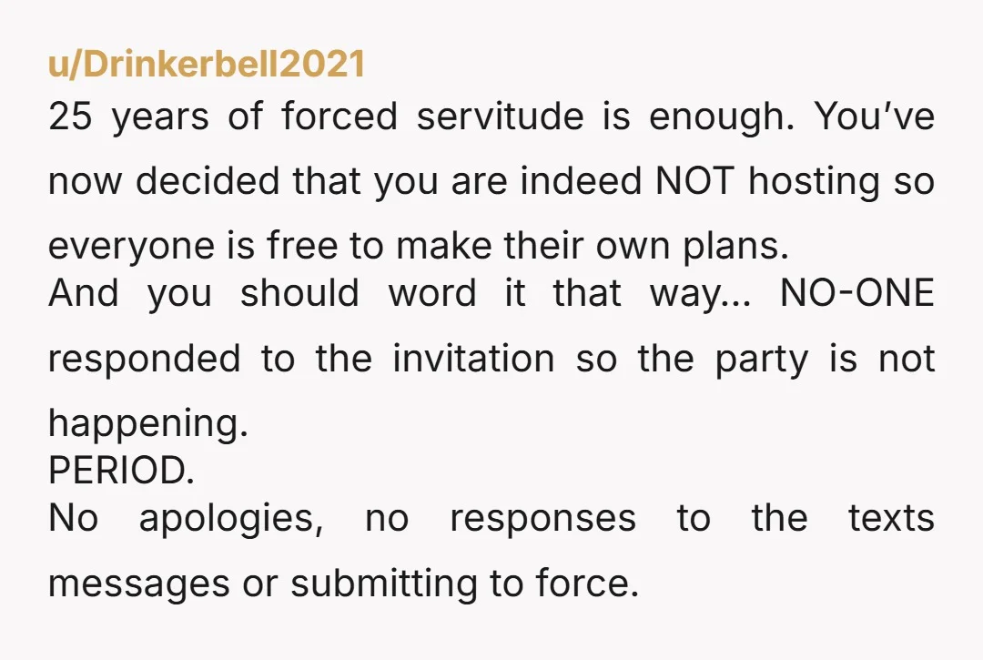 u/RJack151 NTA. Failure to respond to an RSVP is the same as saying no.