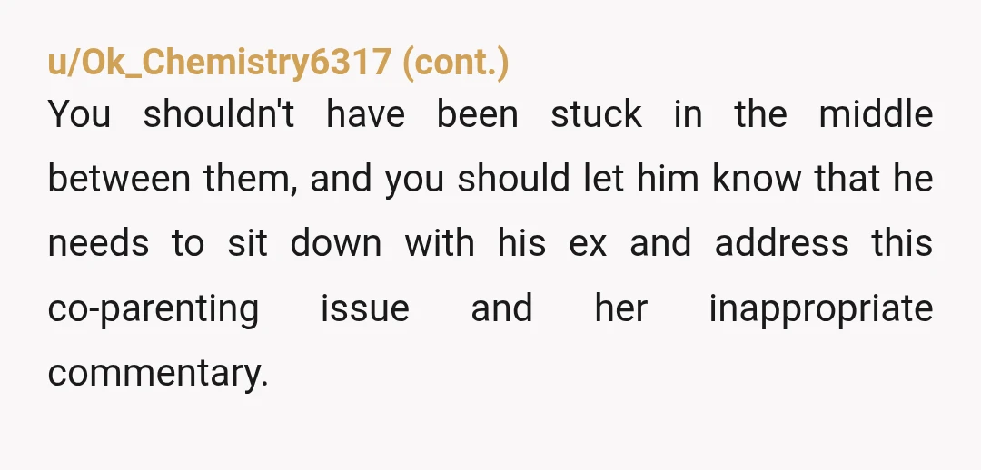 u/hiddenkobolds NTA. Your husband is as much this girl's parent as her mother is. Her mother's "no" doesn't override his "yes" here. She was sick and in pain. This woman...