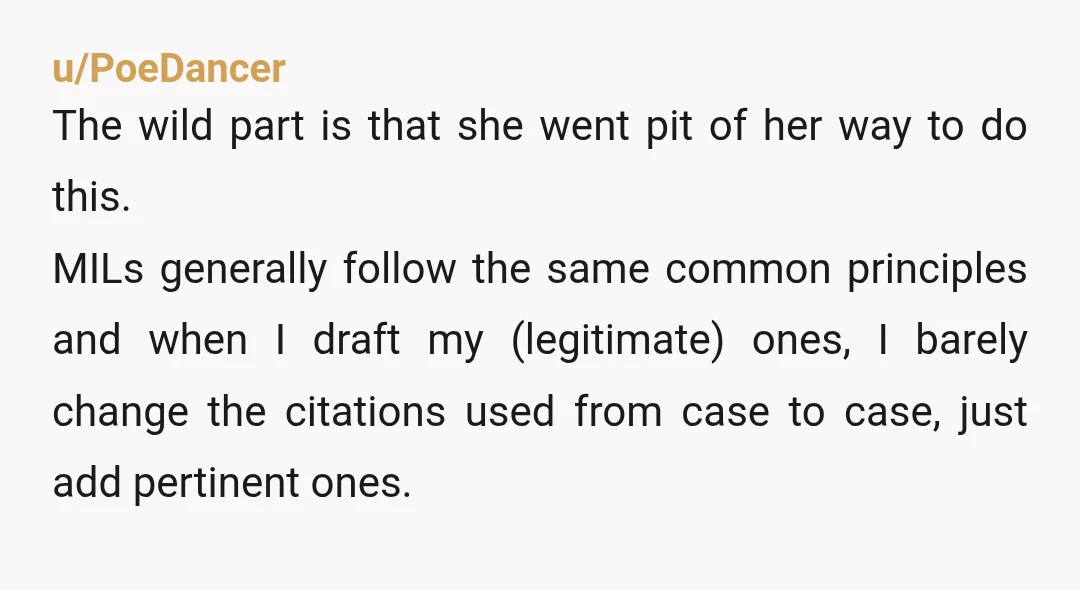 The judge delivered a zinger at this point so vicious it felt like a gun went off but I can’t think of a way to share it without doxxing myself....