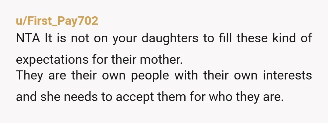 u/Stunning-Title3909
NTA.
For the most part, kids should get to pick their clothes.
Nothing wrong with females not wearing dresses.