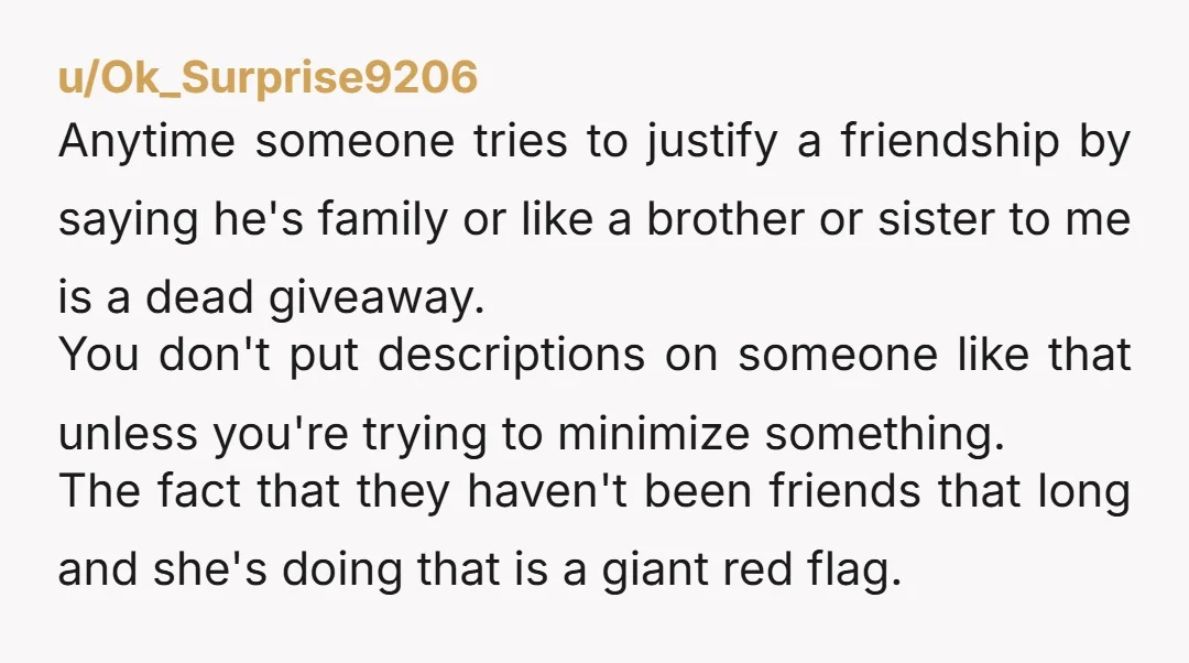 u/Latin_Stallion7777
Is she full Lesbian, or bisexual? This is clearly a huge factor in whether or not this friendship should bother you.