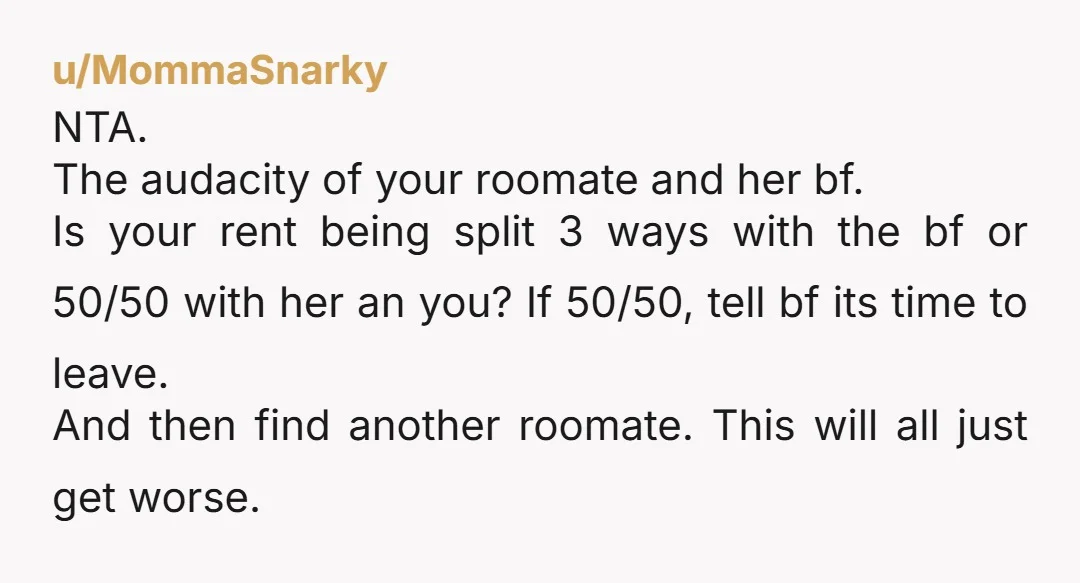 u/Pitiful-Hair4188 NTA. If she wanted pie, she should have bought her own, and her boyfriend has no right to call you names.