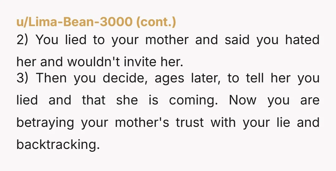 u/beththereader
I'm going to go with YTA, because if it were me I'd never forgive someone for hurting my mum like that.