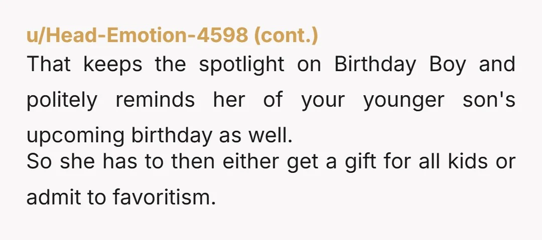 u/Imaginary-Educator41 Get your husband to message her back and say no, there’s no need for you to do it