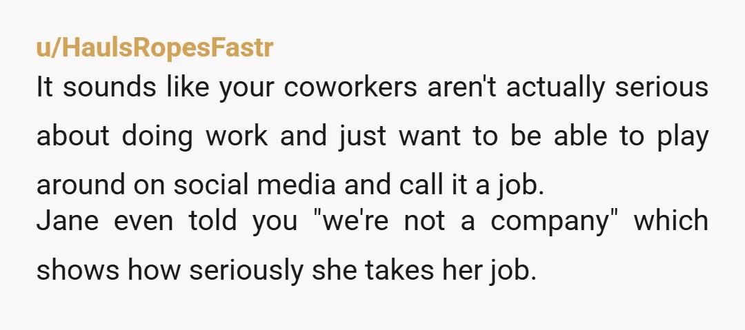 u/Aromatic_Pea_4249 She's just back from maternity leave. She's defending her role (subconsciously, most likely) as she doesn't want John to come back to do her job. Or do something better...