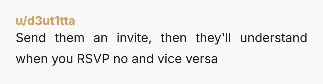 u/SummitJunkie7 You're not available that day, politely decline, wish them the best - if you are close arrange another time to celebrate together, maybe go out to dinner together once...
