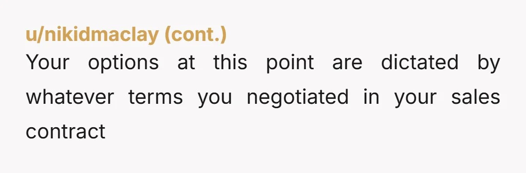 u/Serge-Rodnunsky You’re being asked to bring more because otherwise the sale will terminate. You can lower the sale price, bring more to table, ask buyer to cover the gap or...