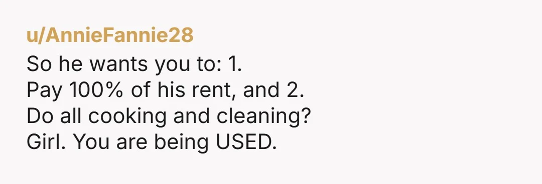 u/Writers_Write102
This is absolutely f*** up.
At most, you should pay half of his share.
He is taking advantage of you.
