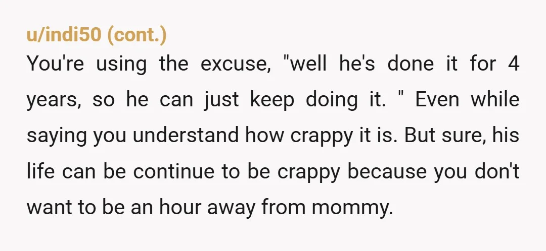 u/sandiegoking 2 hrs a day, 5 days a week, let's say 48 weeks if he takes vacation, thats 20 days (480hrs). Almost a full month a year commuting. Add that...