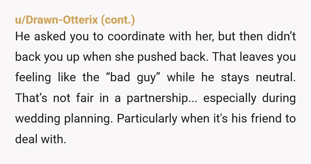 u/OptimismByFire That man does not give a f*** what you think about her. "I'm sorry, I understand, I'll prioritize you." Is a lie unless he actually does it How do...