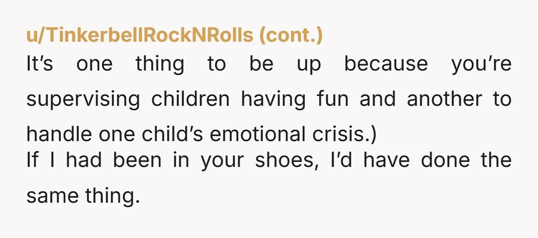 u/hoginlly That mom sucks. Kid is probably embarrassed because her mother made her feel like a burden for being scared. No wonder she doesn't want to try a sleepover again,...